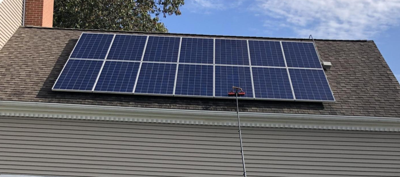 Solar panel cleaning